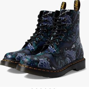 Dr Martens 1460 Pascal Mystic Floral Lace Up Leather Boots Women Size 7 New